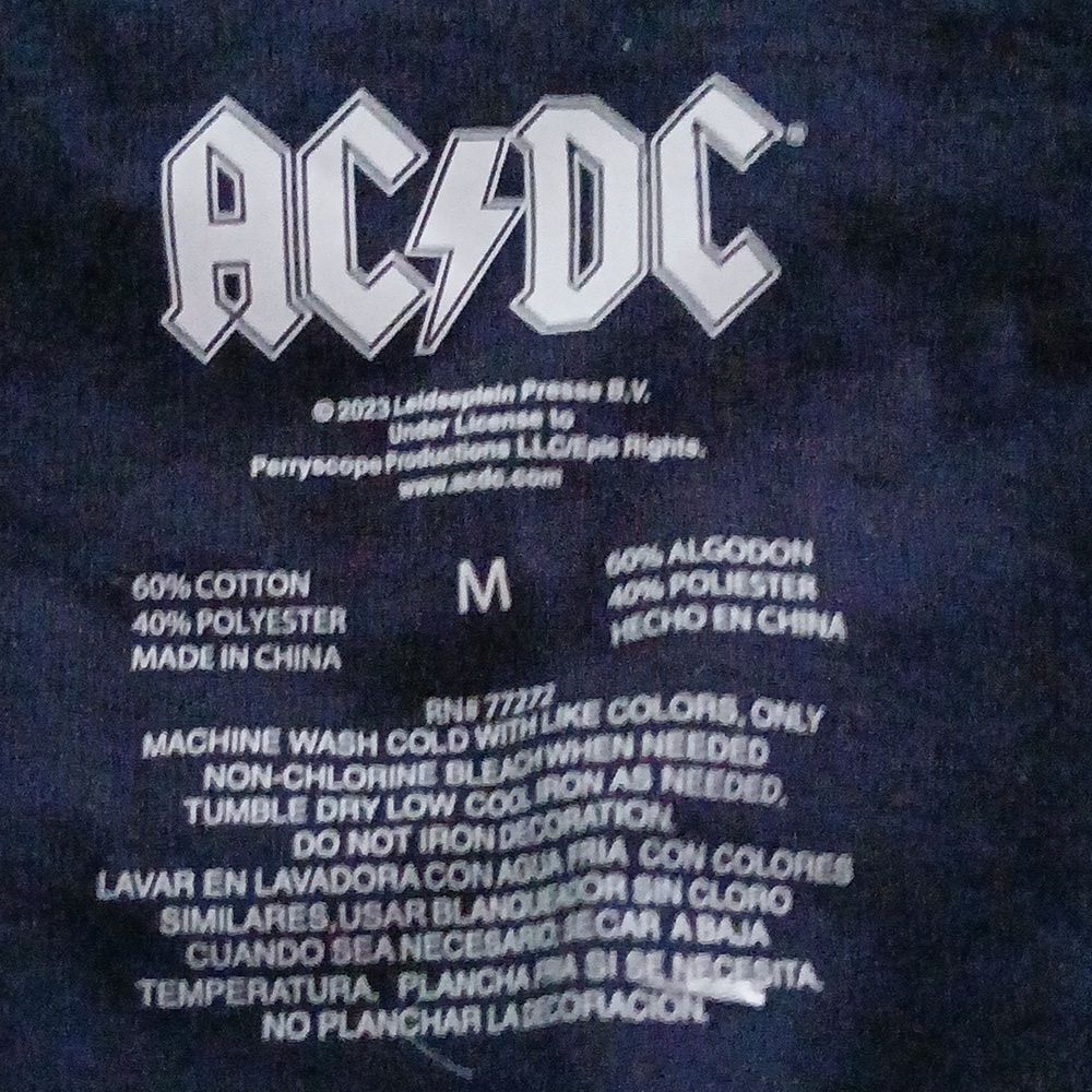ACDC Blow Up Your Video sleeveless crop tank top Sz M NWT - Picture 4 of 6